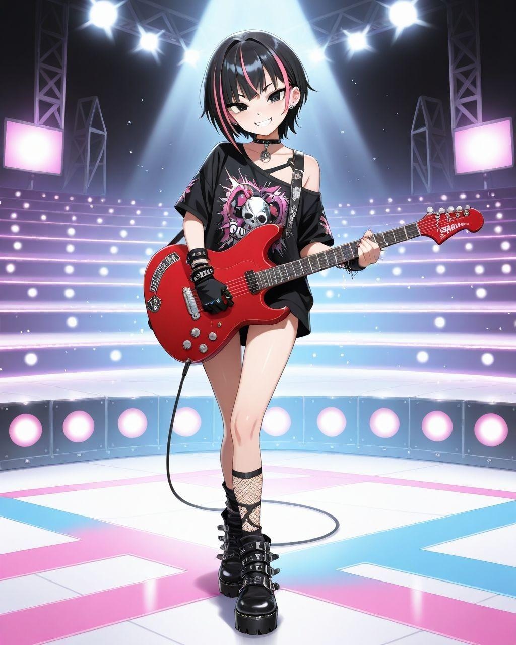 メッシュヘアなパンク女子1