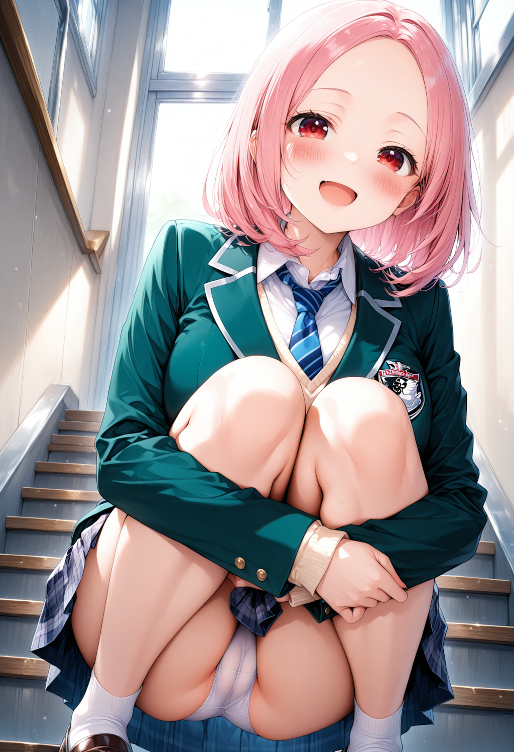 階段パンチラ