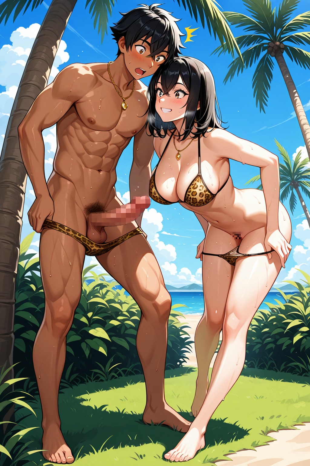 ヒョウ柄カップル56・脱いじゃおう