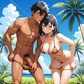 ヒョウ柄カップル56・脱いじゃおう 2枚目