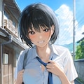 夏の田舎の学生たち 2枚目