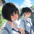 夏の田舎の学生たち 3枚目