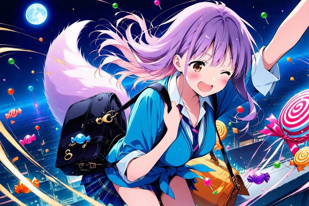 夜のビルランウェイ