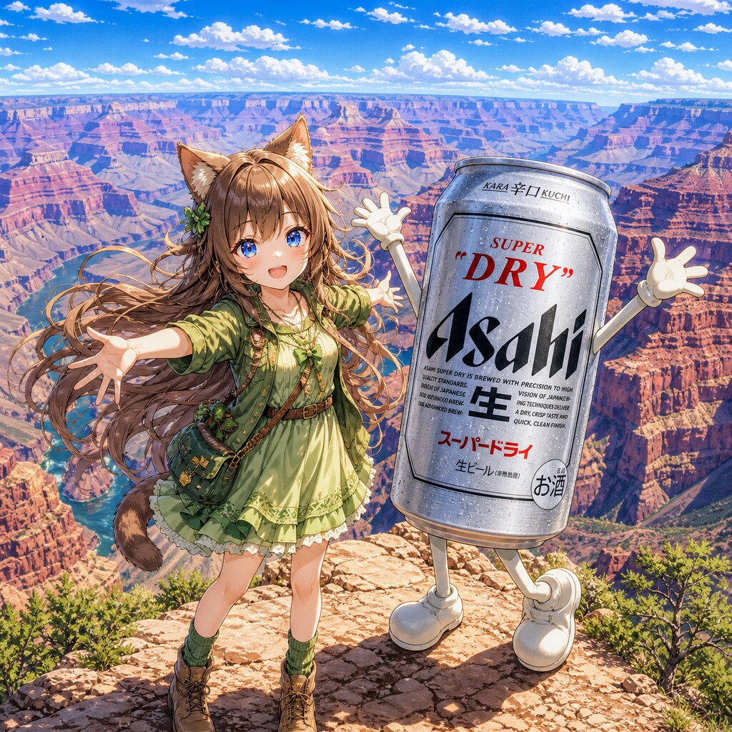グランドキャニオンに来た小さな女の子