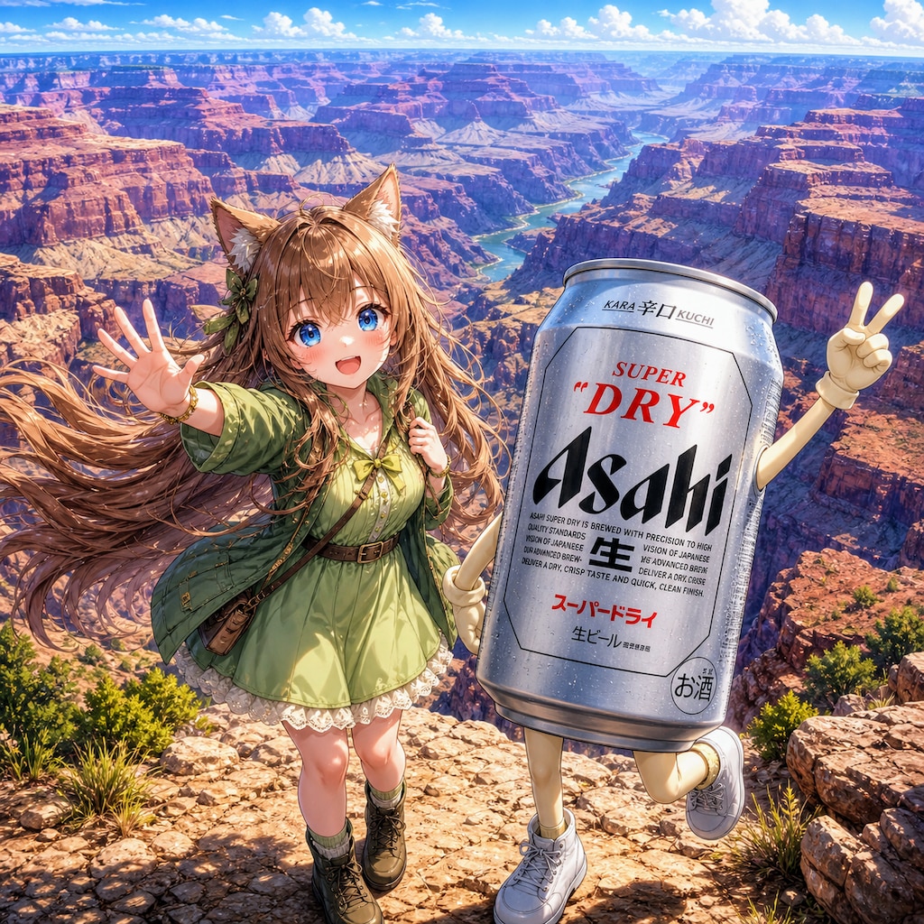 グランドキャニオンに来た小さな女の子