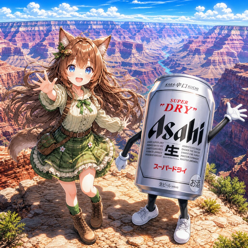 グランドキャニオンに来た小さな女の子