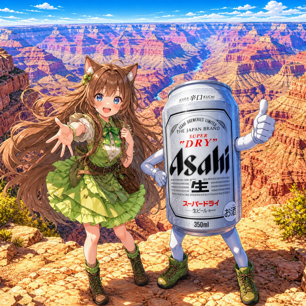 グランドキャニオンに来た小さな女の子