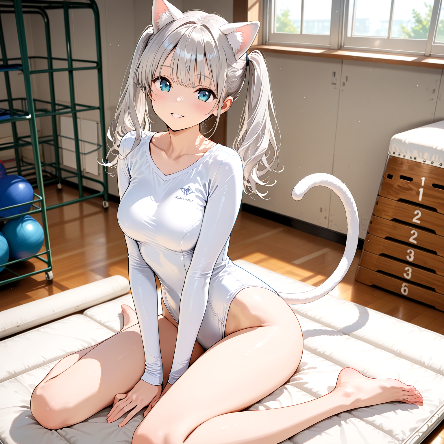 倉庫に迷い込んだ猫
