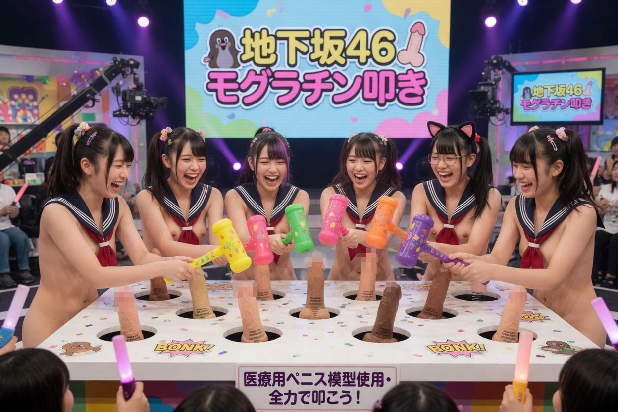 地下坂４６バラエティ：モグラチン叩き
