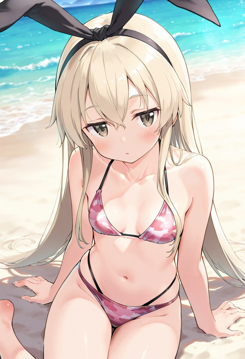 艦これ島風（赤色迷彩水着）