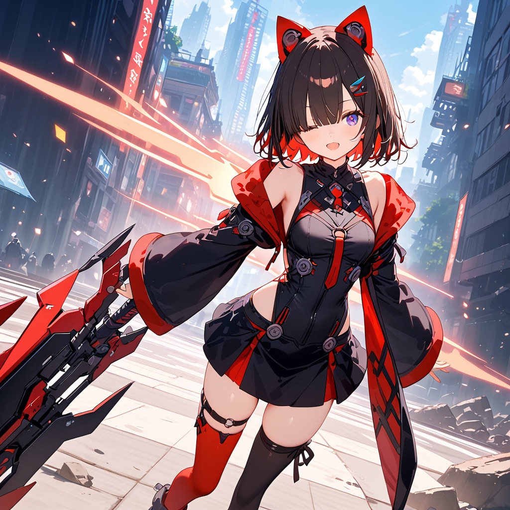 未来都市の少女たち