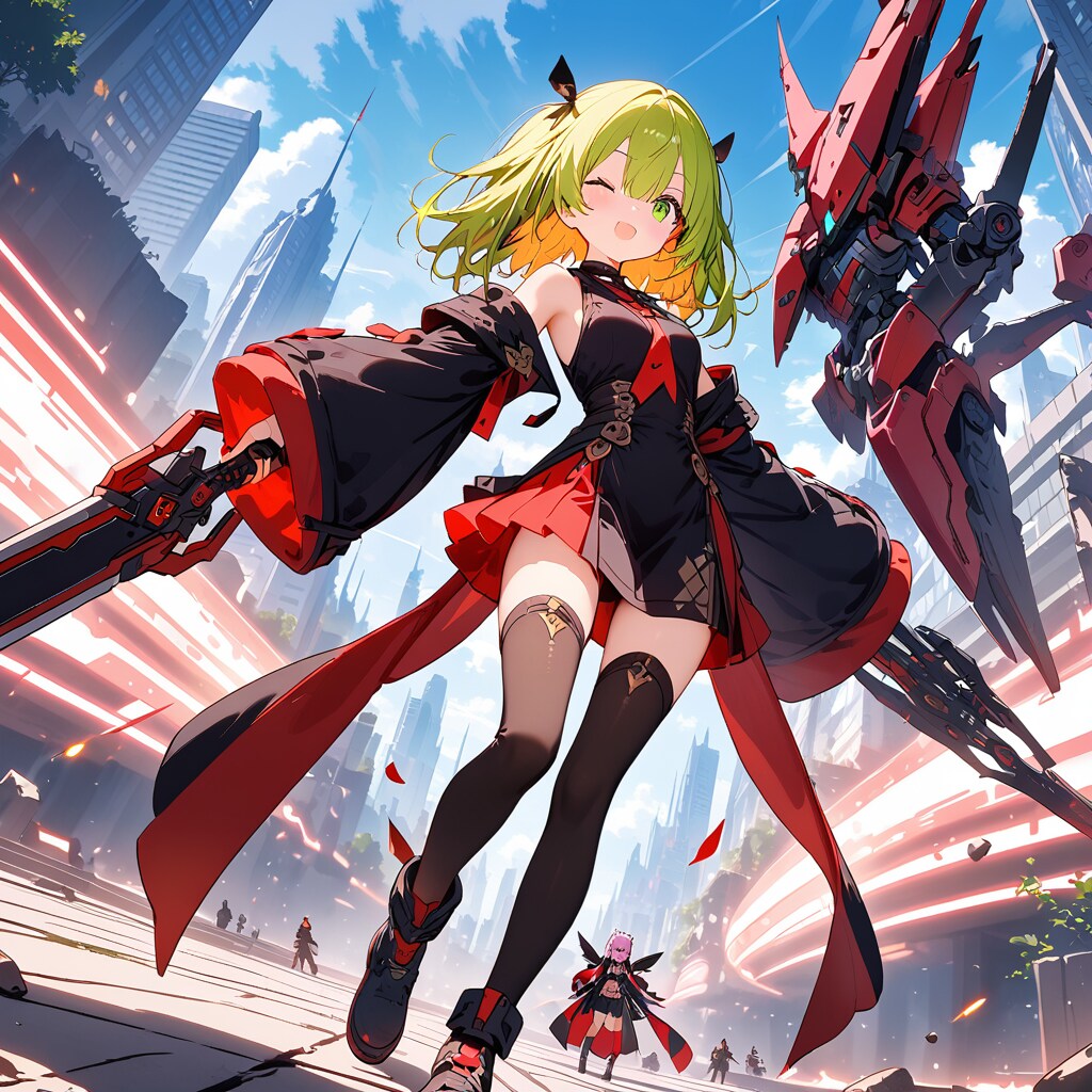 未来都市の少女たち