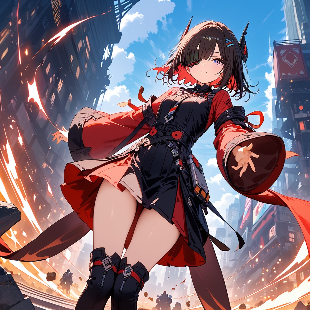 未来都市の少女たち