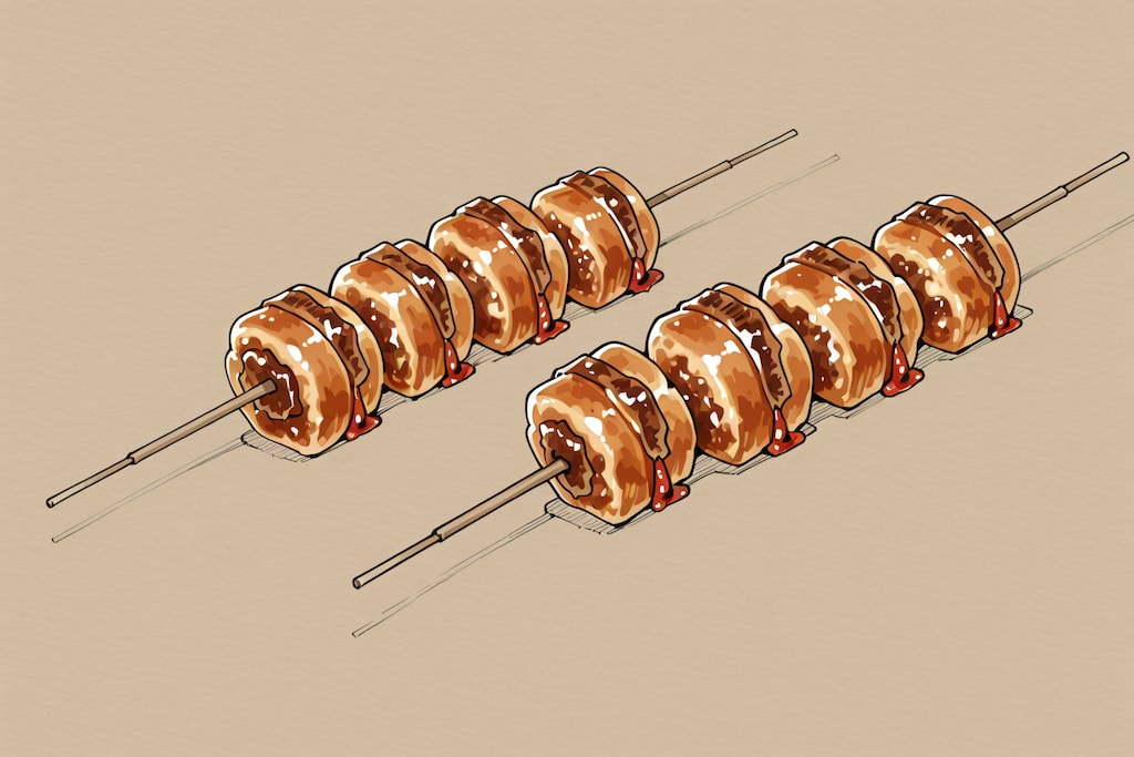 これ焼き鳥やない。シシカバブーや