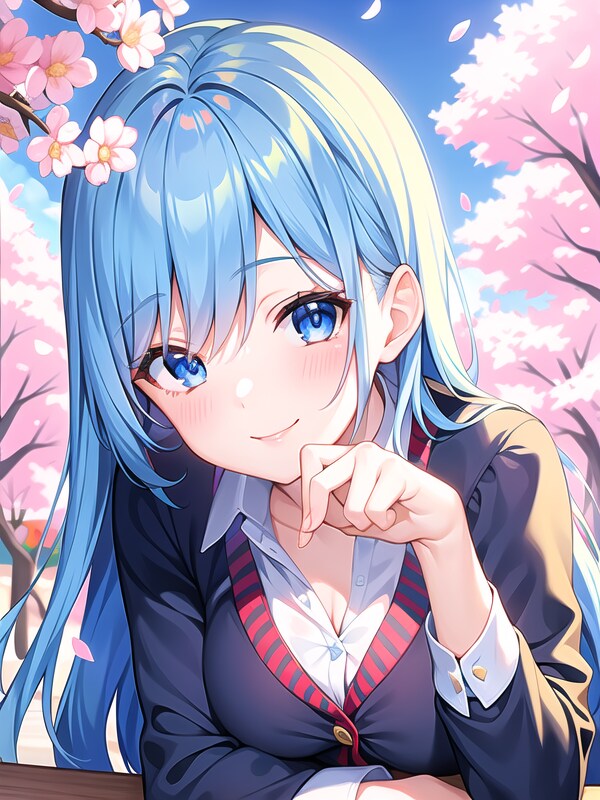 桜だけじゃなくて私も見てね♪