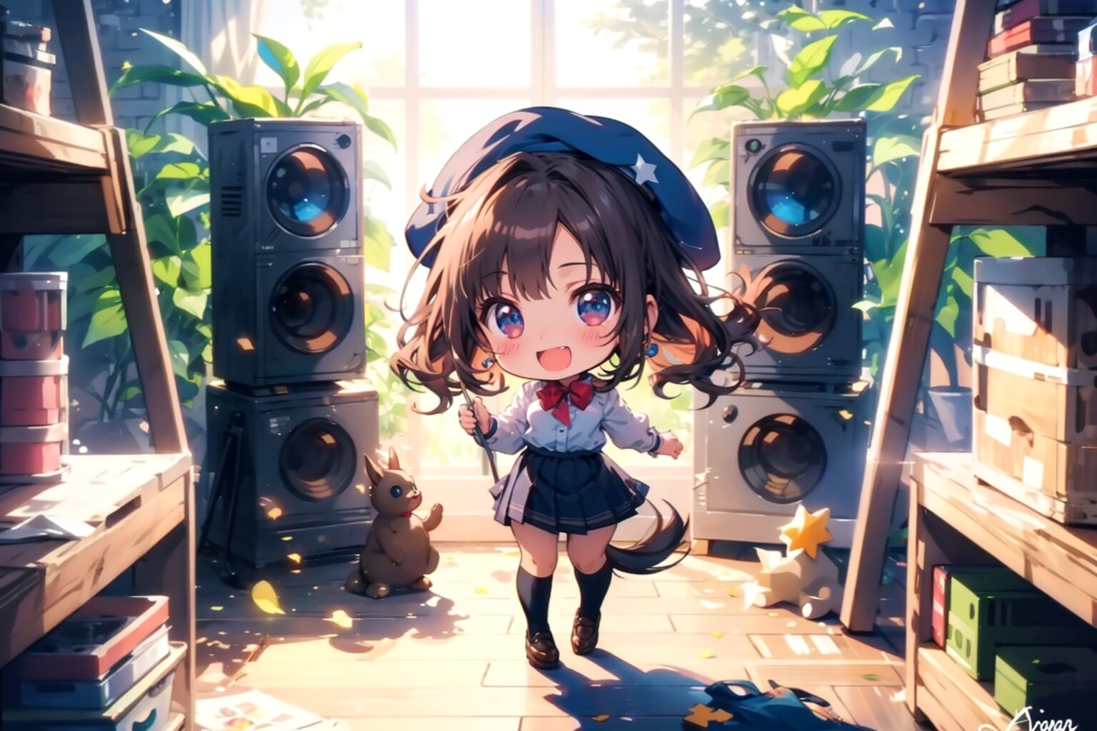 ちびちゃんと、猫さん。 | の人気AIイラスト・グラビア