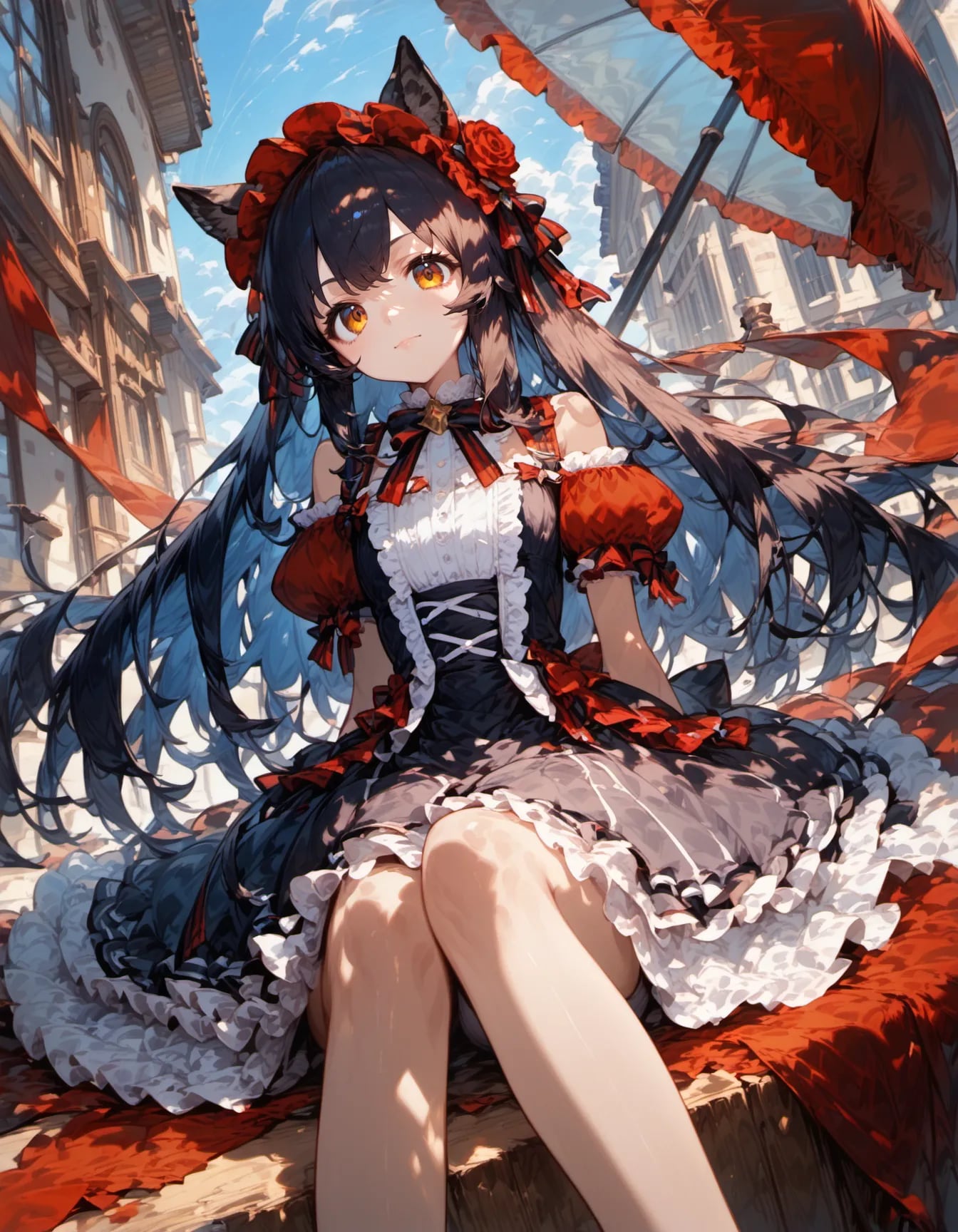 Crimson Whiskers in Daylight | の人気AIイラスト・グラビア