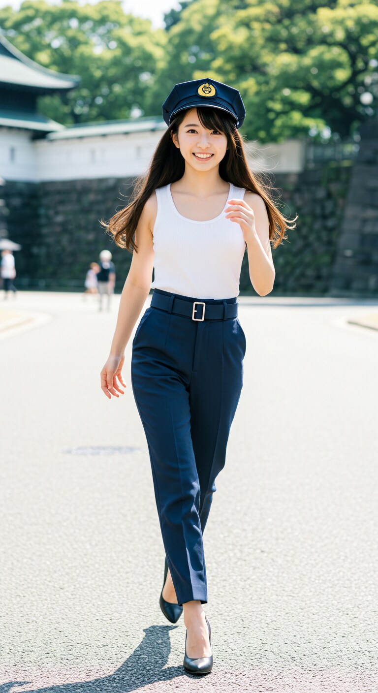 リアルかっこかわいい婦警の皇居ランニング