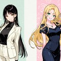 【コラボ絵御礼】常連客の凪咲さんとミア 11枚目