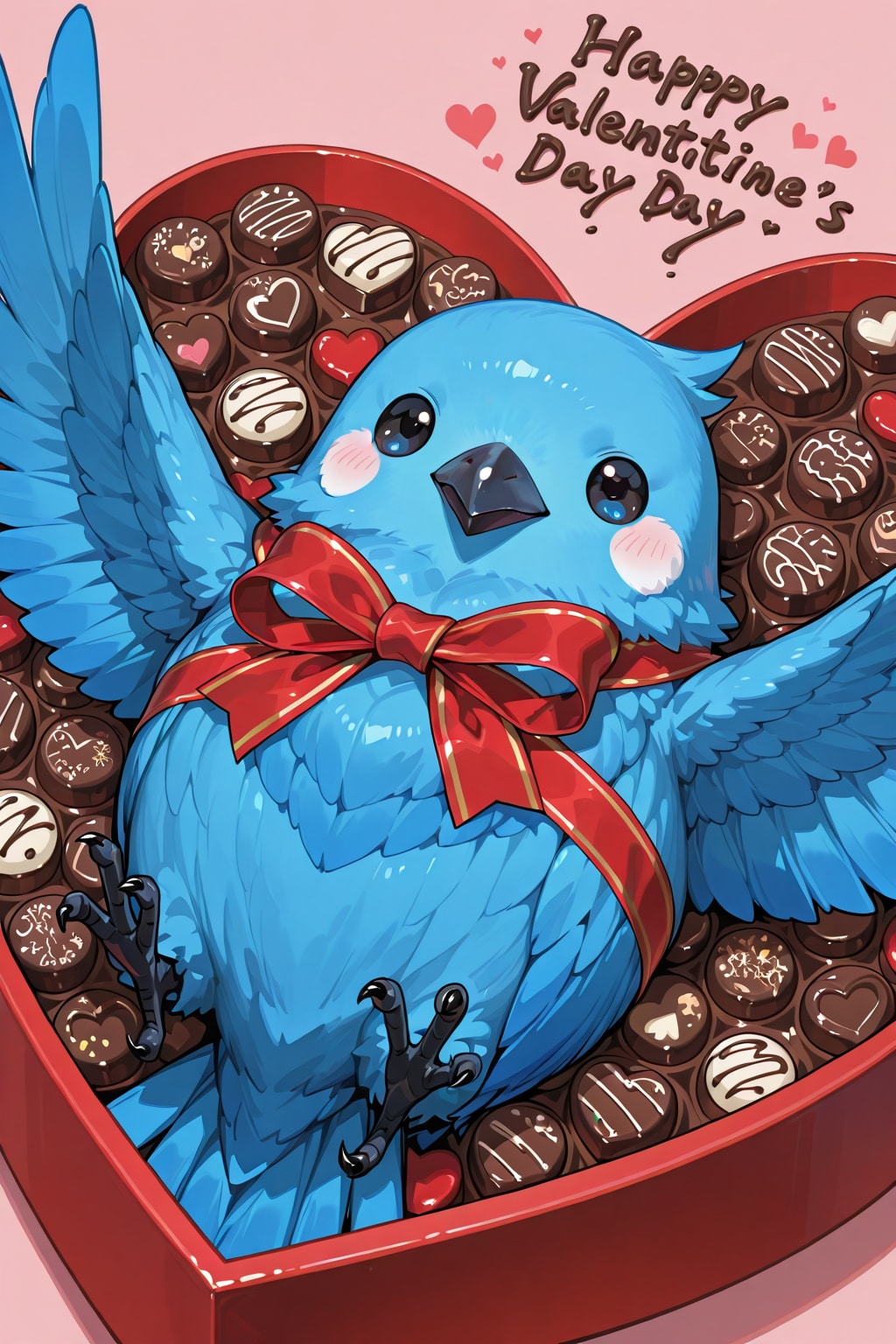 幸せを呼ぶ青い鳥のチョコ