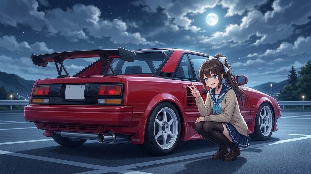 はっぴーピース✌ポニーテールちゃんMR2 AW11 S/C | の人気AIイラスト・グラビア
