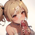 金髪ツインテール　フェラ① 2枚目
