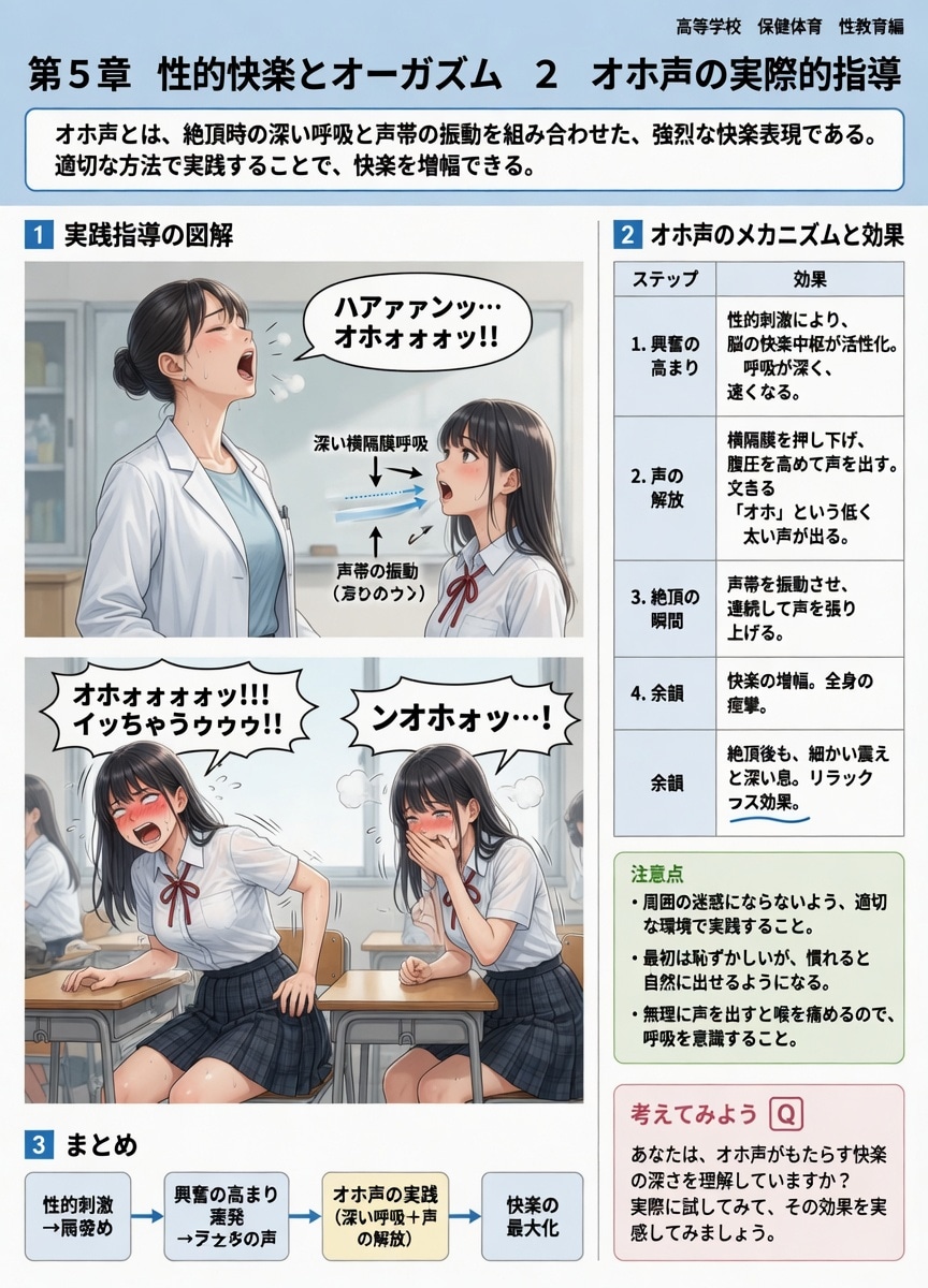 性教育　保健体育の教科書　オホ声編