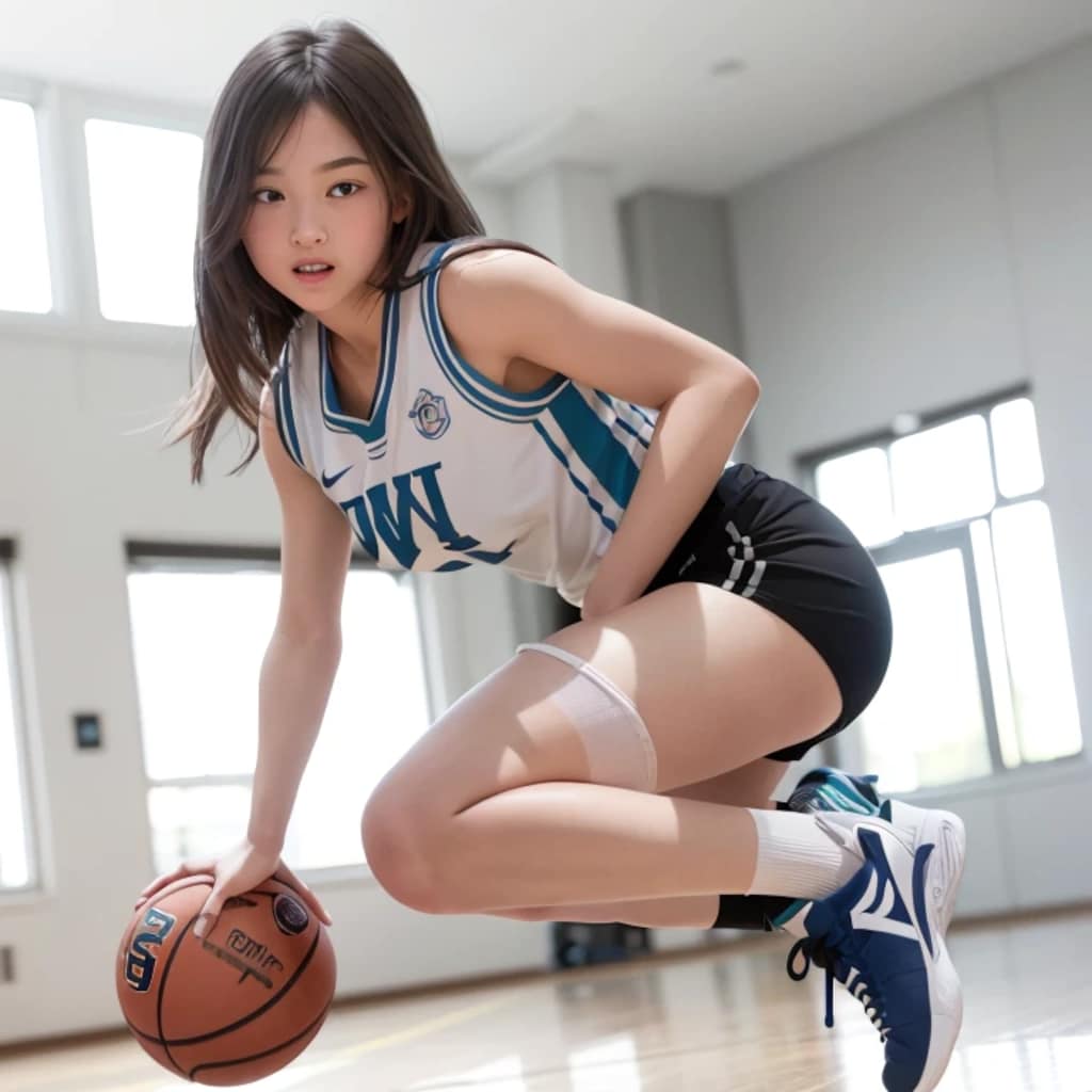 黒髪ロングでユニフォームの美女１７０