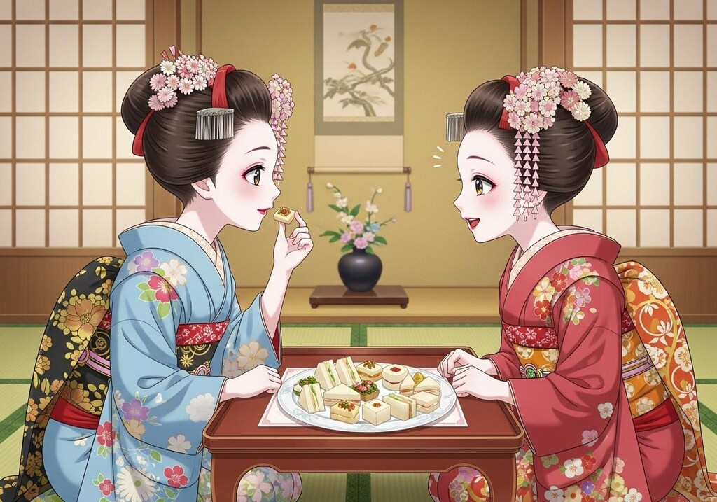 一口サンド・アニメ風