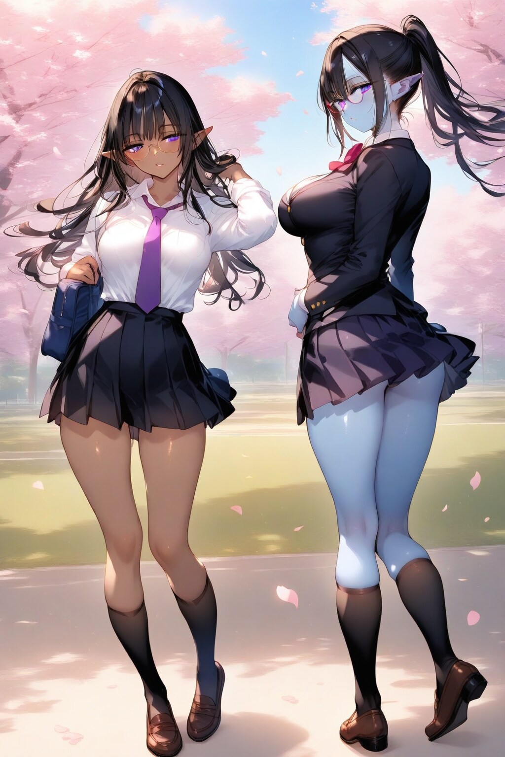 ダークエルフの学生さん