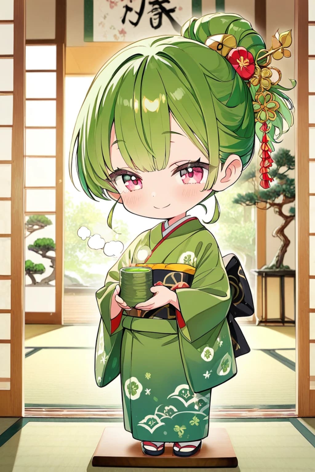 緑茶の擬人化