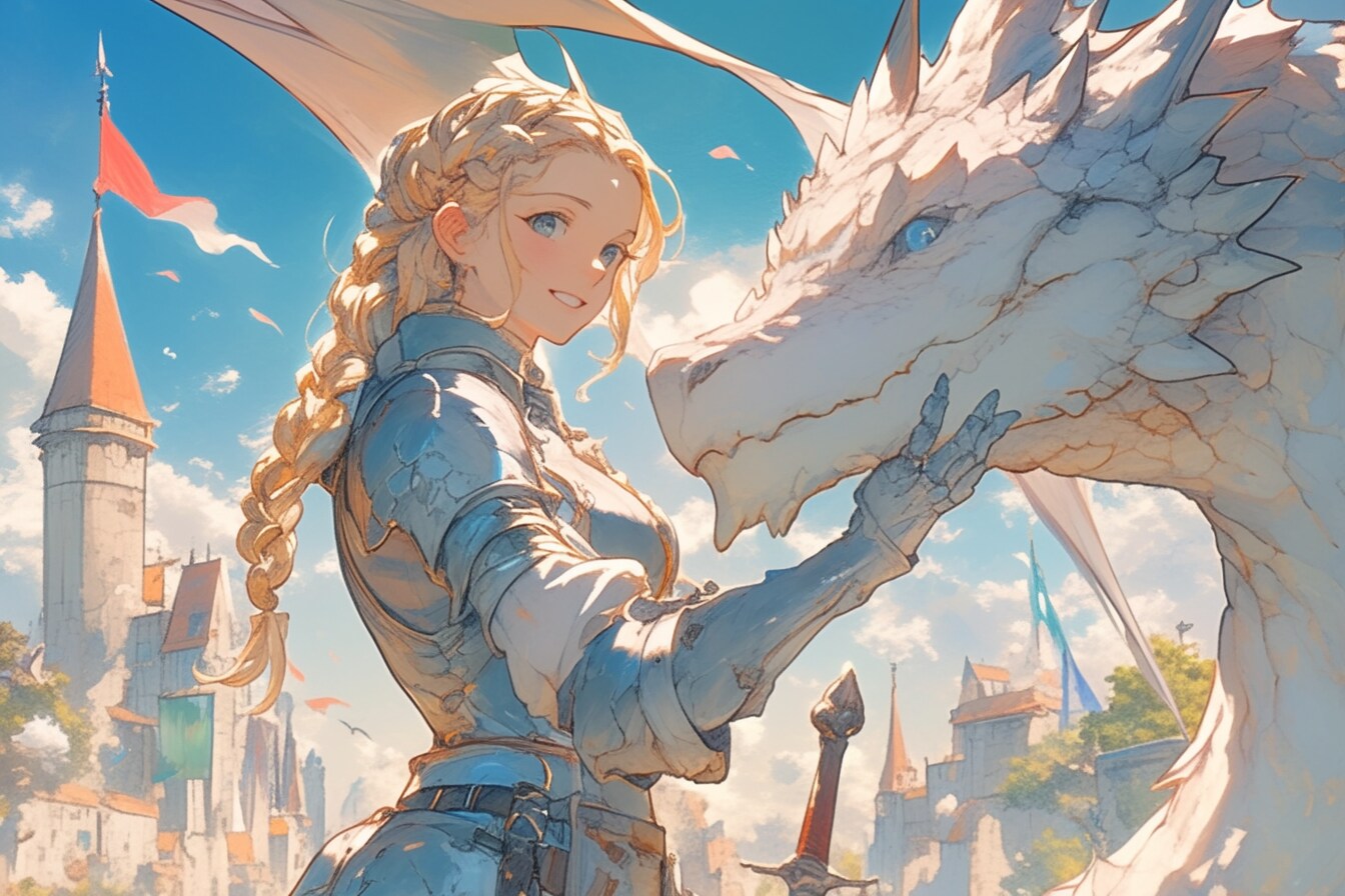 ドラゴンと少女（竜騎士）58 | の人気AIイラスト・グラビア