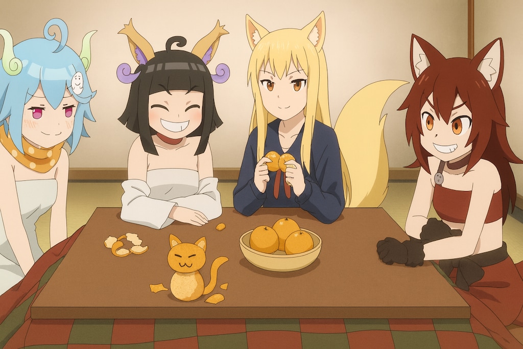 みかんの皮で猫の置物を作ったけど2体目以降はうまく作れず手が止まったもののドヤ顔で突破しようとする多種族