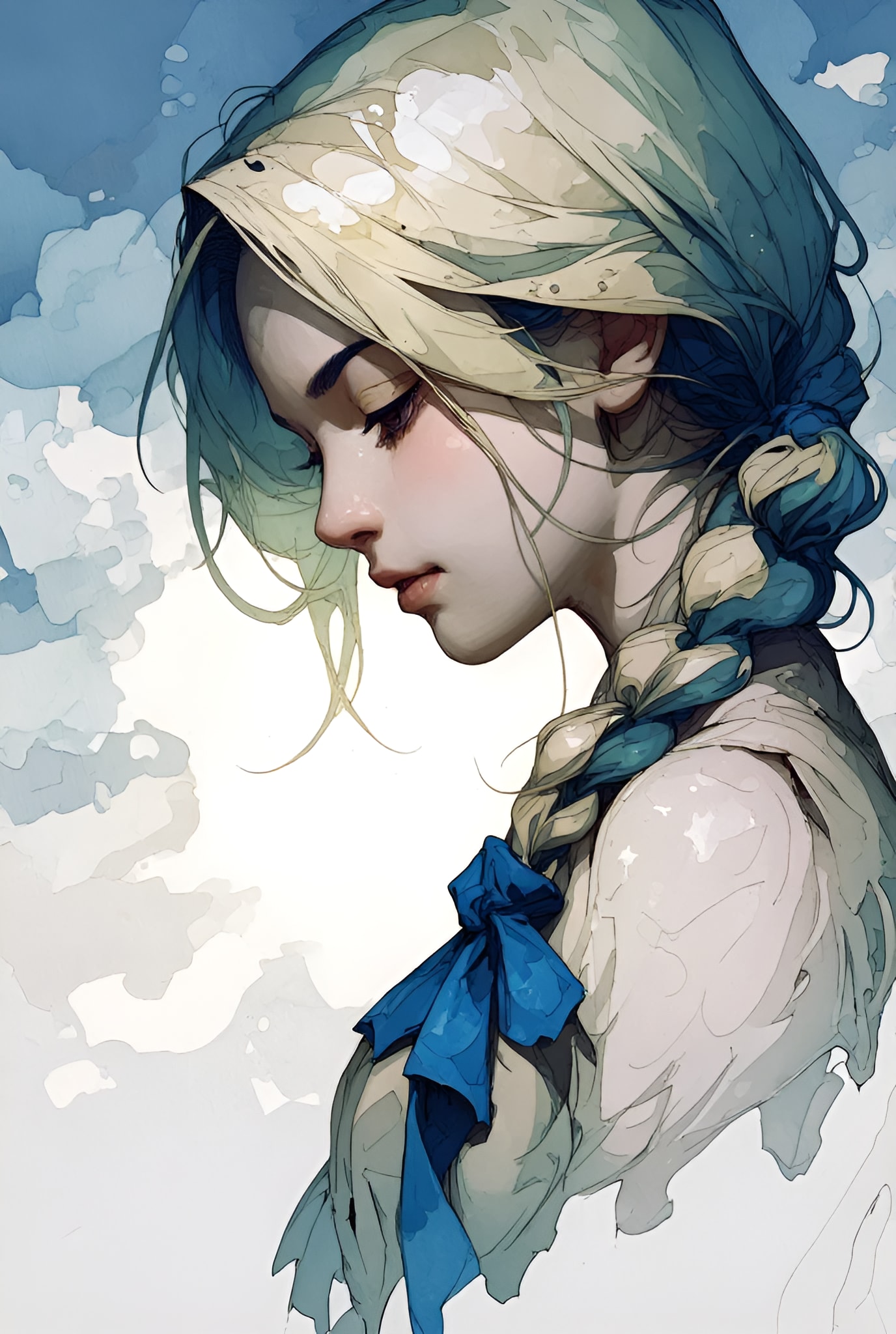 三つ編みの少女
