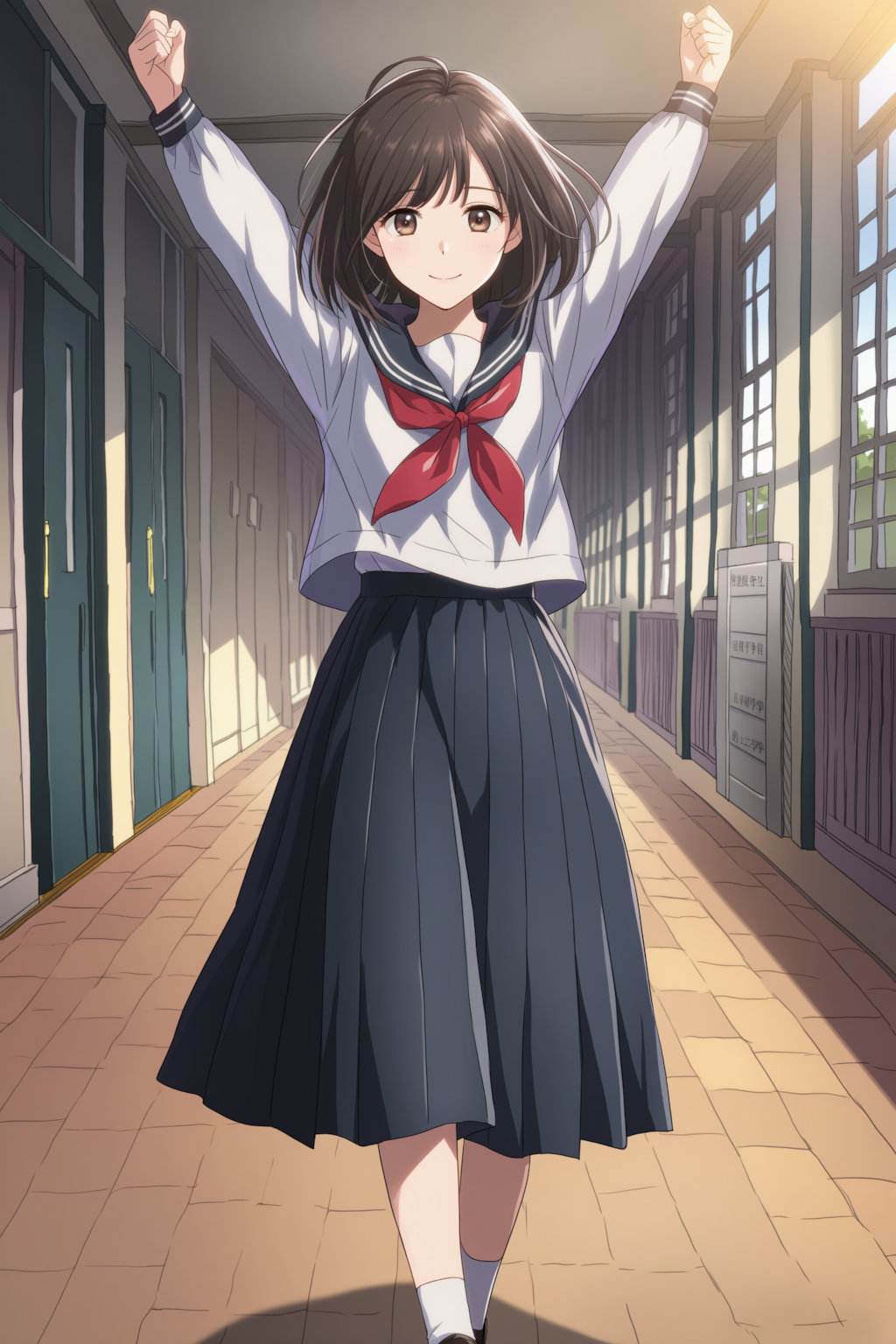 入学式の日の廊下