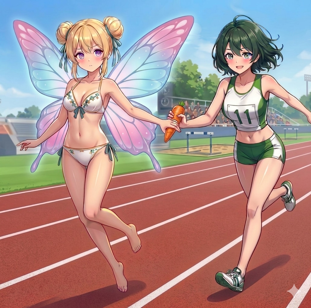 典花ちゃんにバトンタッチ！ | の人気AIイラスト・グラビア
