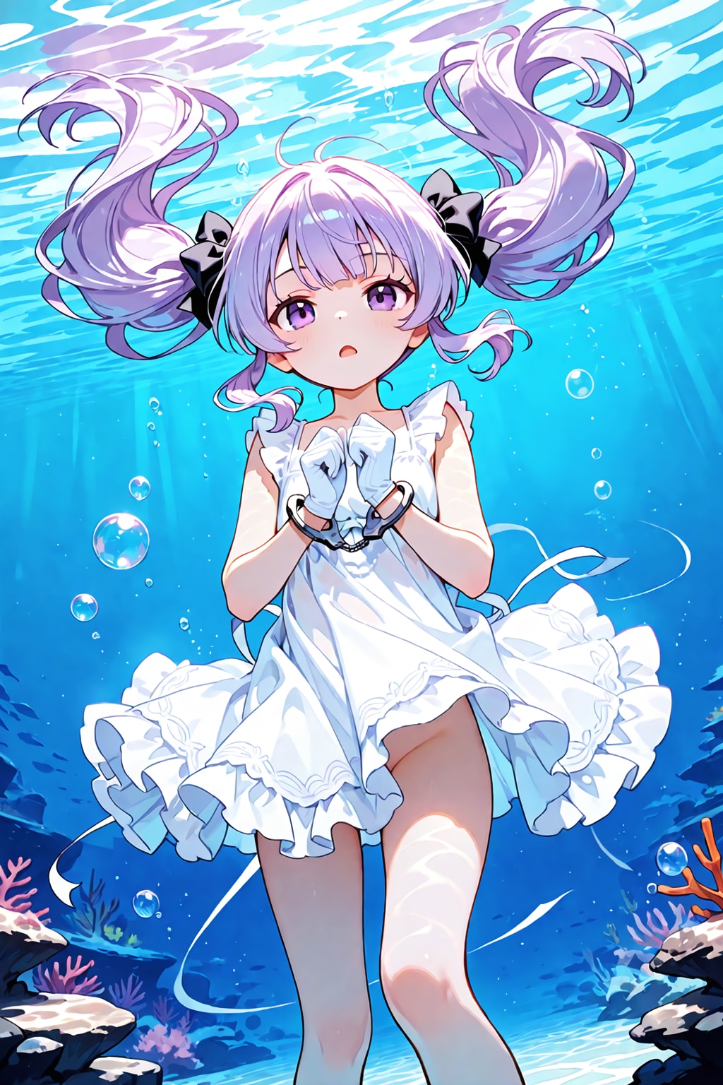 錆びた手錠と海のプリン