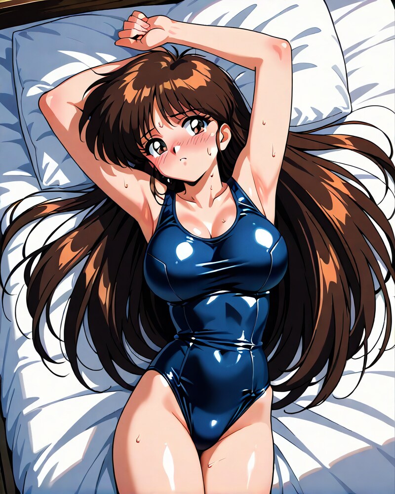 水着でベッド