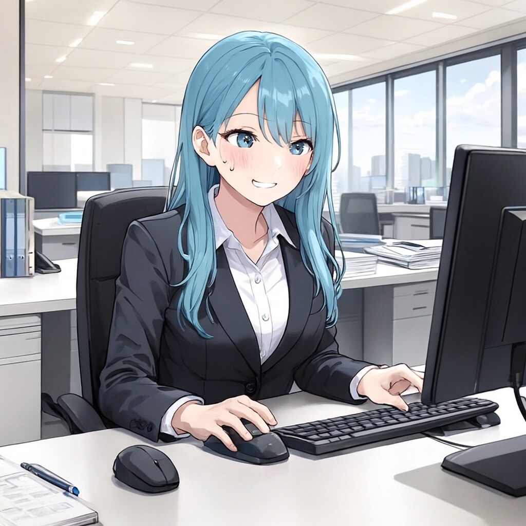 仕事をしている…