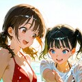 二人で水遊び 2枚目