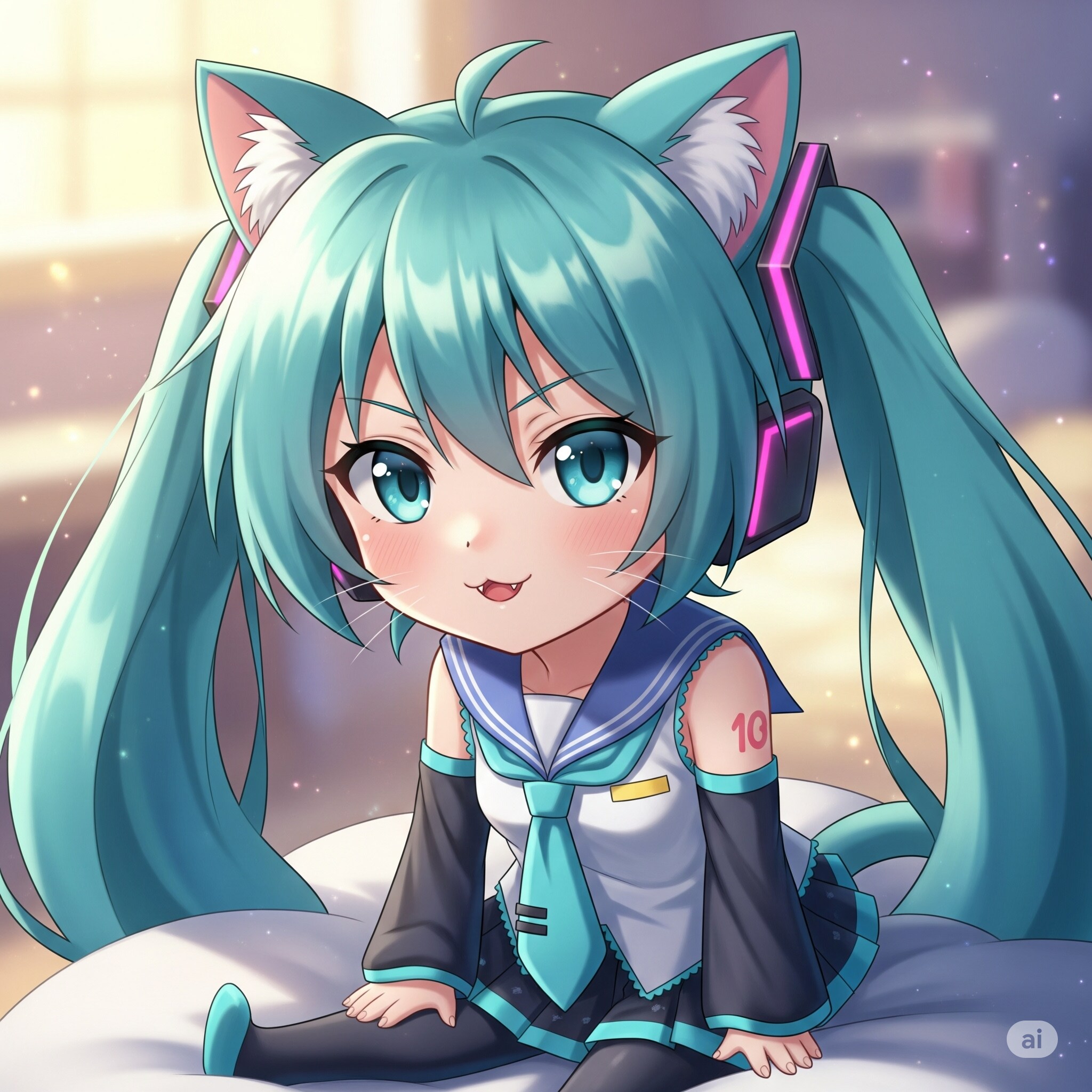 ネコミミ ミクちゃん | の人気AIイラスト・グラビア