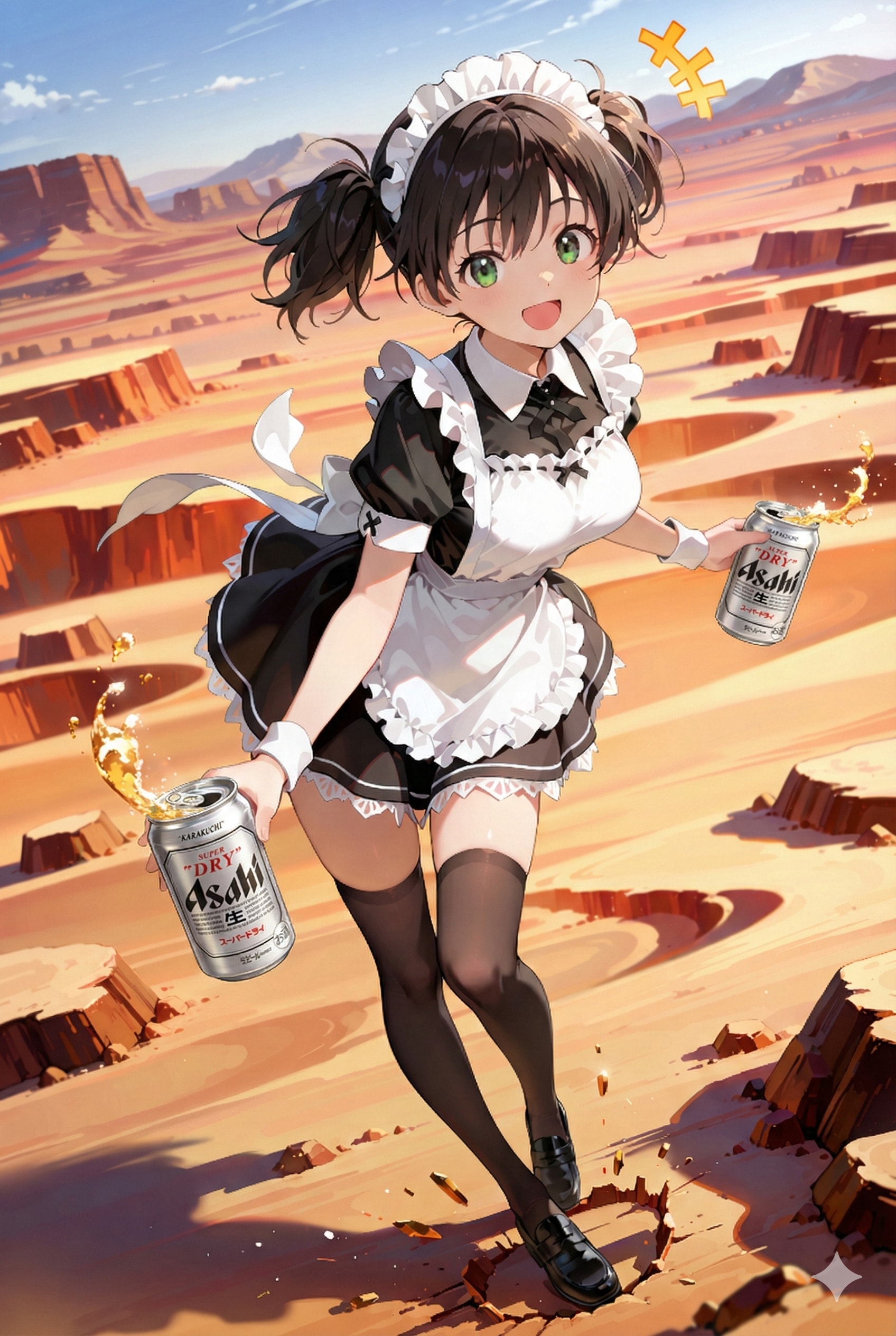 砂漠でメイドさん＋スーパードライ Z126 | の人気AIイラスト・グラビア