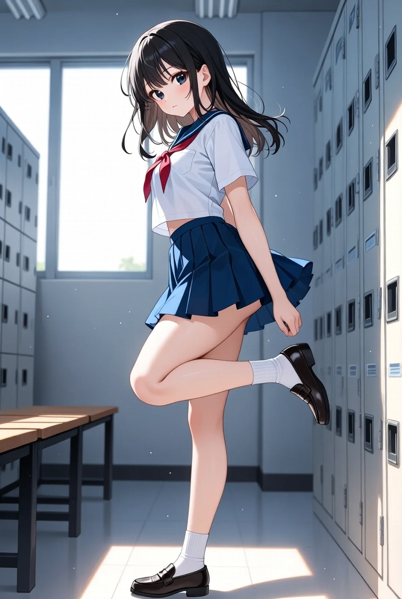 靴を履く少女