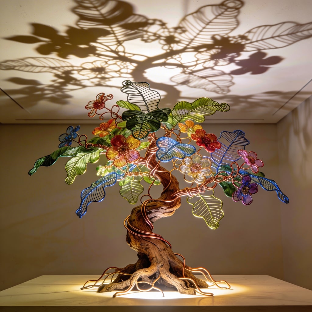 ワイヤーアート的観葉植物