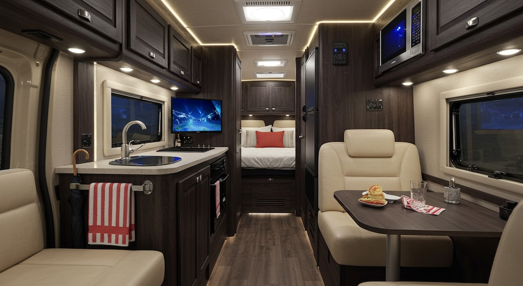 キャンピングカー内部