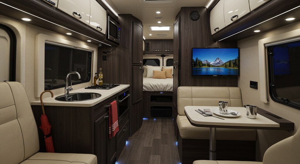 キャンピングカー内部