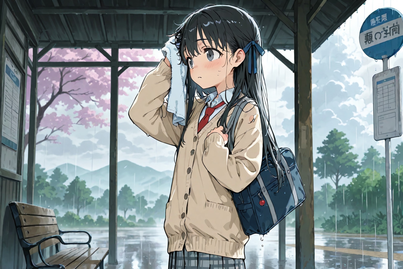 急に降るからビックリしたね・・ | の人気AIイラスト・グラビア