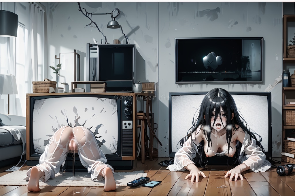 貞ちゃん、TVにはまったままエッチになる
