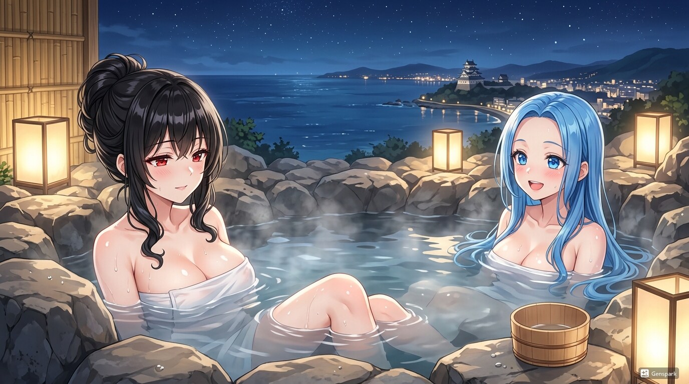 温泉に行きたい～～～！　葵、椿咲組