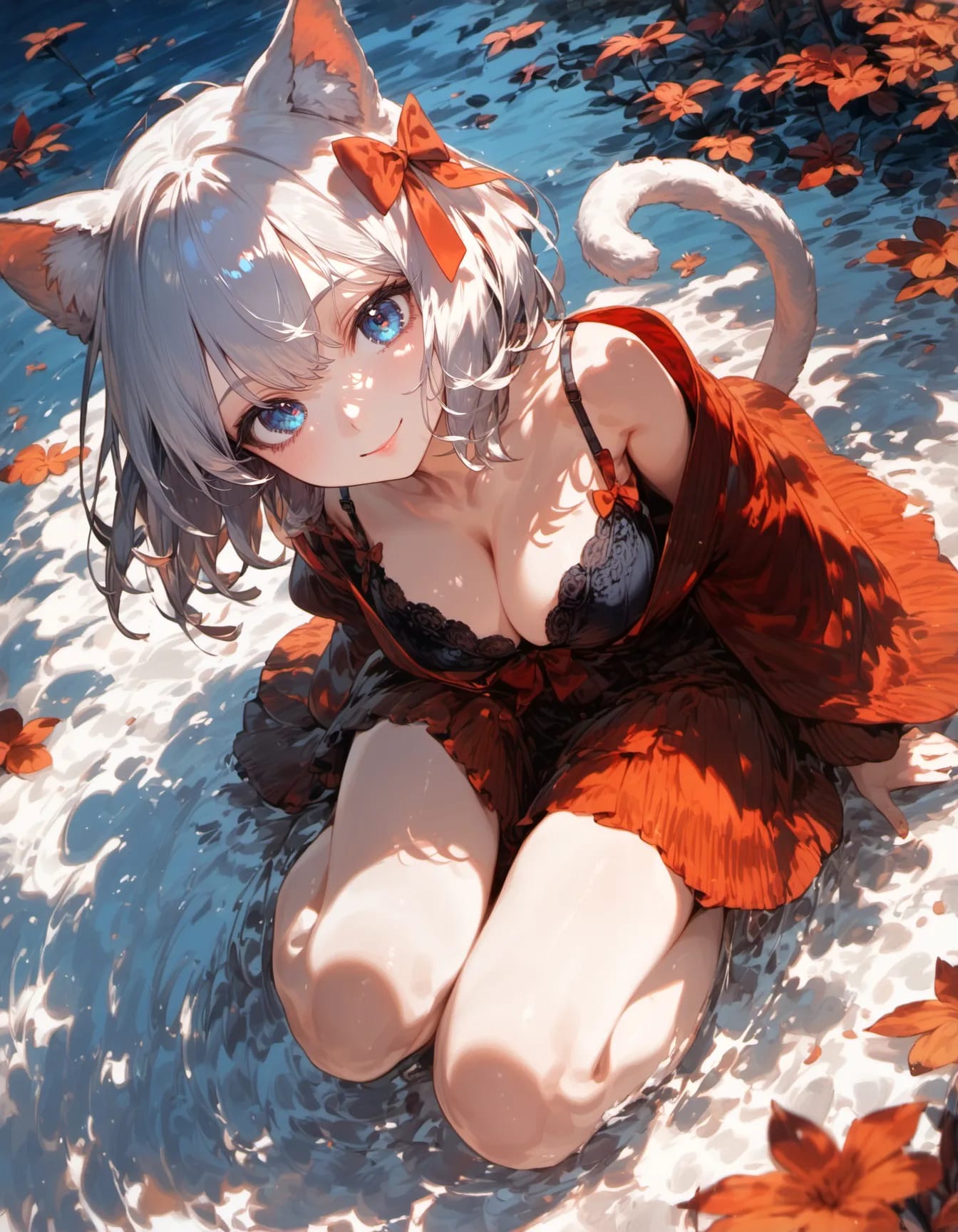 Autumn Ripples and White Fur | の人気AIイラスト・グラビア